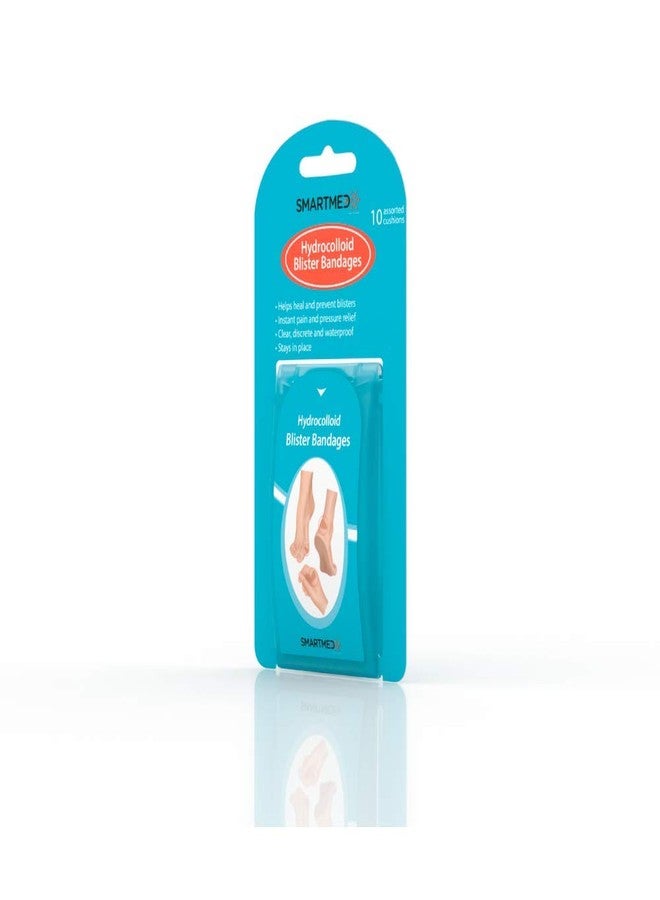 SMARTMED Blister Bandages (10 Assorted) Wound Care Patches – Waterproof Hydrocolloid Pads for Blister Prevention and Protection - Image 4